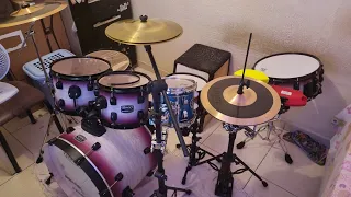 Unboxing E Montagem Da Bateria RMV FiberTech Pink Wood Burst 20",10",12",14",16" Batera Clube