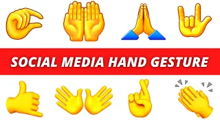 Common English Words with Hindi meaning | Social Media Hand Gesture Emoji in English and Hindi