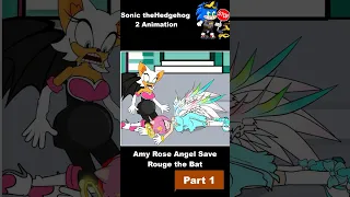 Sonic the Hedgehog 2 Animation - Amy Rose Angels Save Rouge the Bat #Shorts