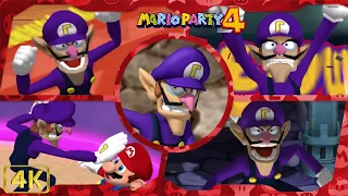 All Minigames (Waluigi gameplay) | Mario Party 4 ⁴ᴷ