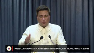 LIVE | Press conference ni ex-Senate Pres. Migz Zubiri #News5 (May 20, 2024)