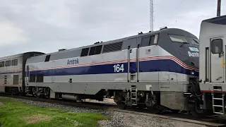 Amtrak 164 on Texas Eagle 21 and 22 in Taylor and Hutto Texas(5/11/24 and 5/12/24)