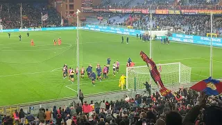 Genoa osannato anche dai tifosi cosentini. Spot del calcio Genoa-Cosenza 2023