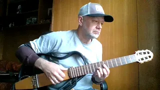 Белый теплоход (Юрий Антонов) на гитаре