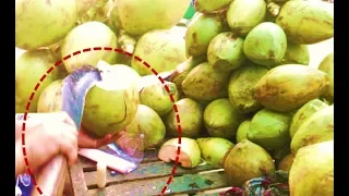 Coconut Cutting Street Food