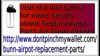 Bunn Airpot Replacement Parts