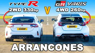 Honda Civic Type R vs Toyota GR Yaris: ARRANCONES