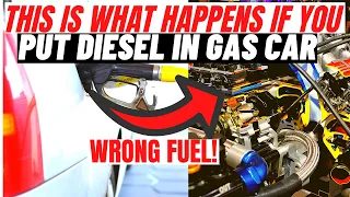 This is WHAT HAPPENS if you put DIESEL in a GAS Car