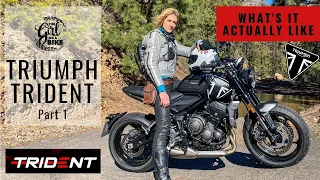 Triumph Trident 660 - Test Ride Review with The Girl On A Bike in Tenerife