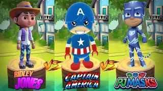 Tag with Ryan PJ Masks Catboy vs Ridley Jones vs Captain America - All Rare Characters Unlocked