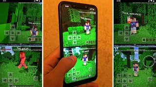 КАК ВЕРТИКАЛЬНО ИГРАТЬ В Minecraft PE И КАК ИГРАТЬ ОДНОВРЕМЕННО ЗА ДВУХ ИГРОКОВ НА ОДНОМ ТЕЛЕФОНЕ!