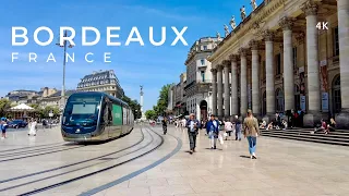 Sunny Day in Bordeaux, France 🇫🇷 Sunny Walking Tour - 4K HDR