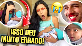 SENTI MUITA DOR NESSE VÍDEO!!! DESAFIO COM O BEBÊ MAMANDO! *OLHA ISSO* 😭😱