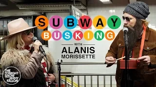 Alanis Morissette Busks in NYC Subway in Disguise