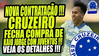 ARTILHEIRO CONTRATADO !!! CRUZEIRO FECHA COMPRA MILIONÁRIA DE KAIO JORGE COM JUVE !!! VEJA DETALHES