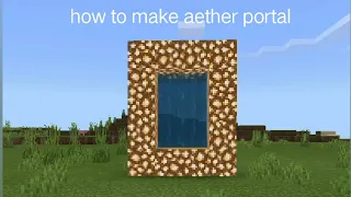 how to make aether portal in minecraft pe