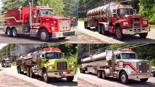 MAJOR RESPONSE Tractor Drawn Tankers Responding To A Fire 8-6-22