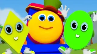 Bob trem formas vão rolando | formas canção | Shapes Go Rolling | Bob The Train Português