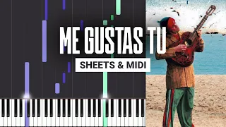 Me Gustas Tu - Manu Chao - Piano Tutorial - Sheet Music & MIDI