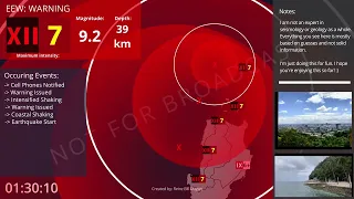 [Earthquake Early Warning] Manila Trench Hypothetical Full Rupture M9.2