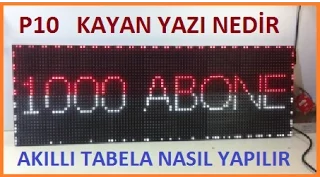 Kayan Yazı Akıllı Tabela Nasıl Yapılır-P10 Panel Led Tabela(How to install Led Display  Modules)