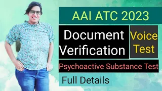 AAI ATC 2023 |DV, Voice Test and Psychoactive  Test |Full details #aaiatc #aaiatc2023