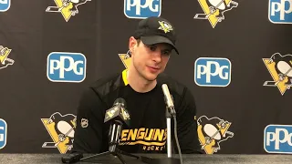 Sidney Crosby on Malkin's absence, Rangers dominating play