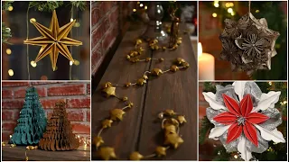 DIY бумажные новогодние украшения/ Декор как в Pinterest своими руками