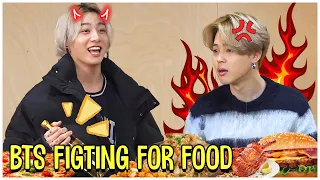 Times BTS Fighting Each Other Because They Loved Food So Much