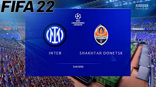 FIFA 22 | Inter milan vs Shakhtar Donetsk | UEFA Champions League | Gameplay & Prediction