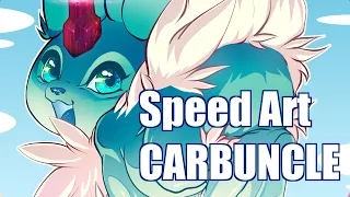 Speed Art! My version of Carbuncle from Final Fantasy.