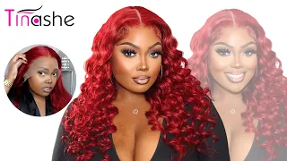 NO DYE NEEDED | Fire Red Body Wave Wig Install | Tinashe Hair
