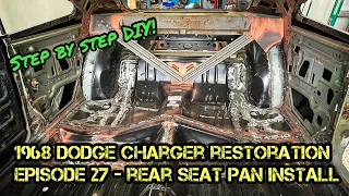 1968 Dodge Charger Restoration - Episode 27 - Rear Seat Pan & Footwell Panel Install