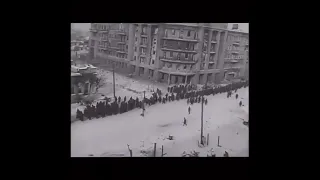 Сталинград, площадь Советская 31 января 1943 года. Снято с крыши дома консервщиков.