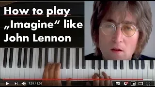 How to really play "Imagine" like John Lennon - piano tutorial