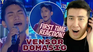 [FIRST TIME REACTION] Vensor Domasig | Kung Sakali | Tawag Ng Tanghalan