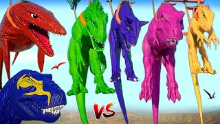 Black Panther Spinosaurus & Godzilla Vs MOSASAURUS T-REX Jurassic World Evolution 2 Dinosaurs Fight