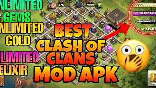BEST MOD APK OF CLASH OF CLANS || UNLIMITED GEMS, ELIXIR AND GOLD.