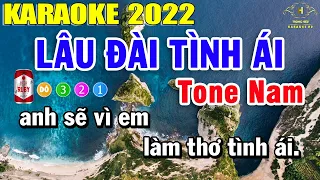 Lâu Đài Tình Ái Karaoke Tone Nam Nhạc Sống | Trọng Hiếu