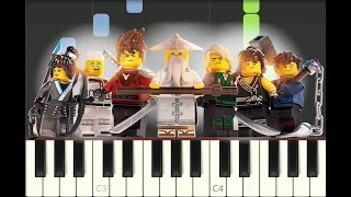 EASY piano tutorial "LEGO NINJAGO" Serie Opening, with free sheet music