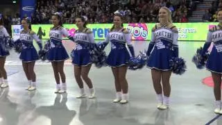 2016 04-13 Cheerleader des VfL Gummersbach: Bielsteiner Raketen | Schwalbe Arena