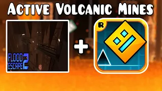 FE2 Active Volcanic Mines but in GEOMETRY DASH?!? (No Checkpoints)