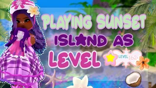 PLAYING SUNSET ISLAND as a level 160+ 🩷💫 | Royale high Roblox