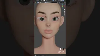 블렌더 3D 소녀 캐릭터 모델링 / blender timelaps 2D to 3D #shorts