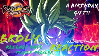 AND THE COUNTDOWN BEGINS!!😁😁 DragonBall FighterZ Broly(DBS) Release Date Trailer 🔥Reaction🔥