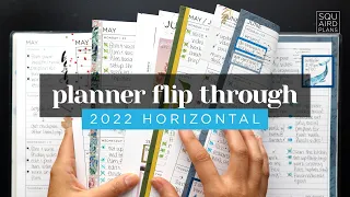 PLANNER FLIP THROUGH 2022 :: A FULL YEAR OF COMPLETED HORIZONTAL SPREADS IN A CLASSIC HAPPY PLANNER