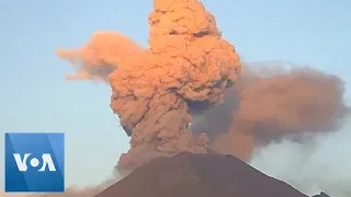 Mexico Popocatepetl Volcano Spews Hot Gas, Ash