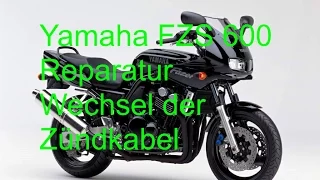 Yamaha FZS 600 Fazer -Motorrad Reparatur Teil 15- Zündkabel erneuern