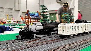Brickworld Indianapolis 2024 - Action on the LGMS Train Layout!