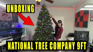 Unboxing & Setup of National Tree Company 9ft Dunhill Pre-Lit Christmas Tree!